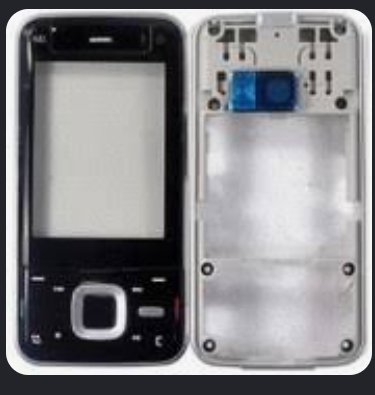 قاب و شاسی کاملNokia n81 نوکیا شاسی نقره قاب رو مشکی